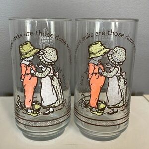 Vintage Holly Hobbie Glasses by Coca-Cola